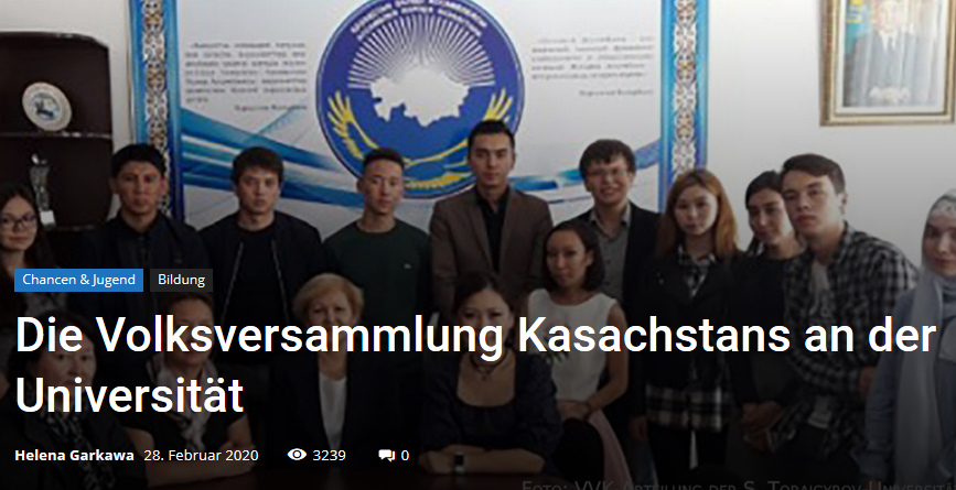 Die Volksversammlung Kasachstans an der Universität